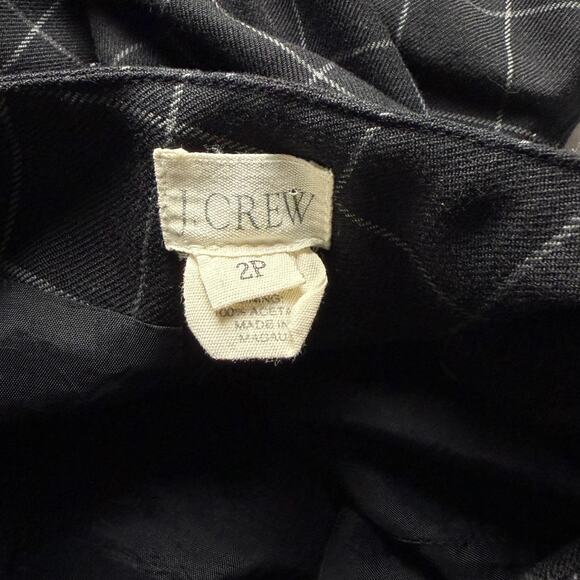 J. CREW Wool Blend Windowpane Slim Pants Sz 2P - Picture 7 of 7